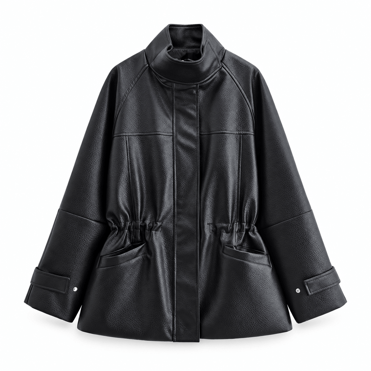 Women's Seraphine Cinched-Waist Leather-Look Jacket