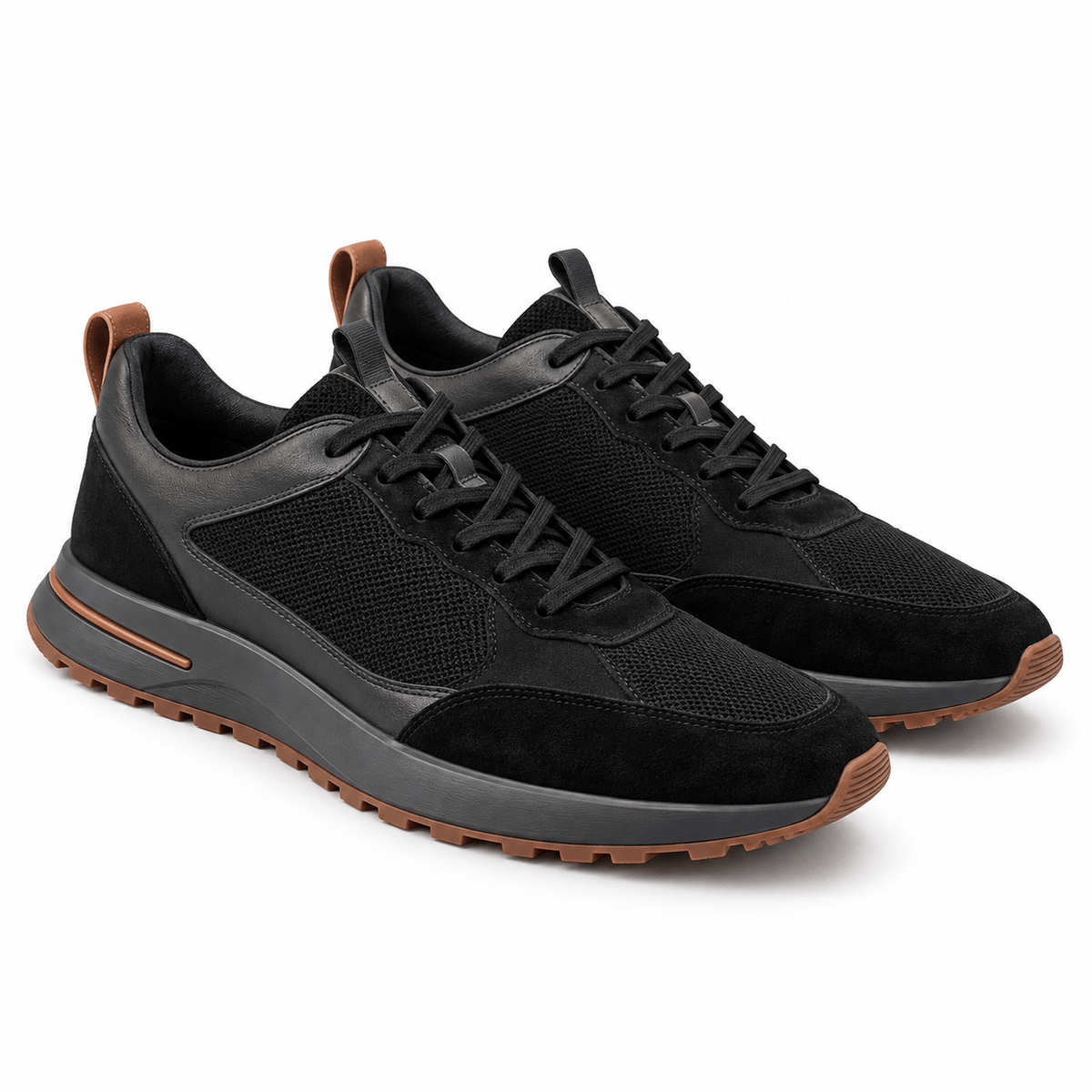 Men's Evander Heritage Panelled Court Trainers