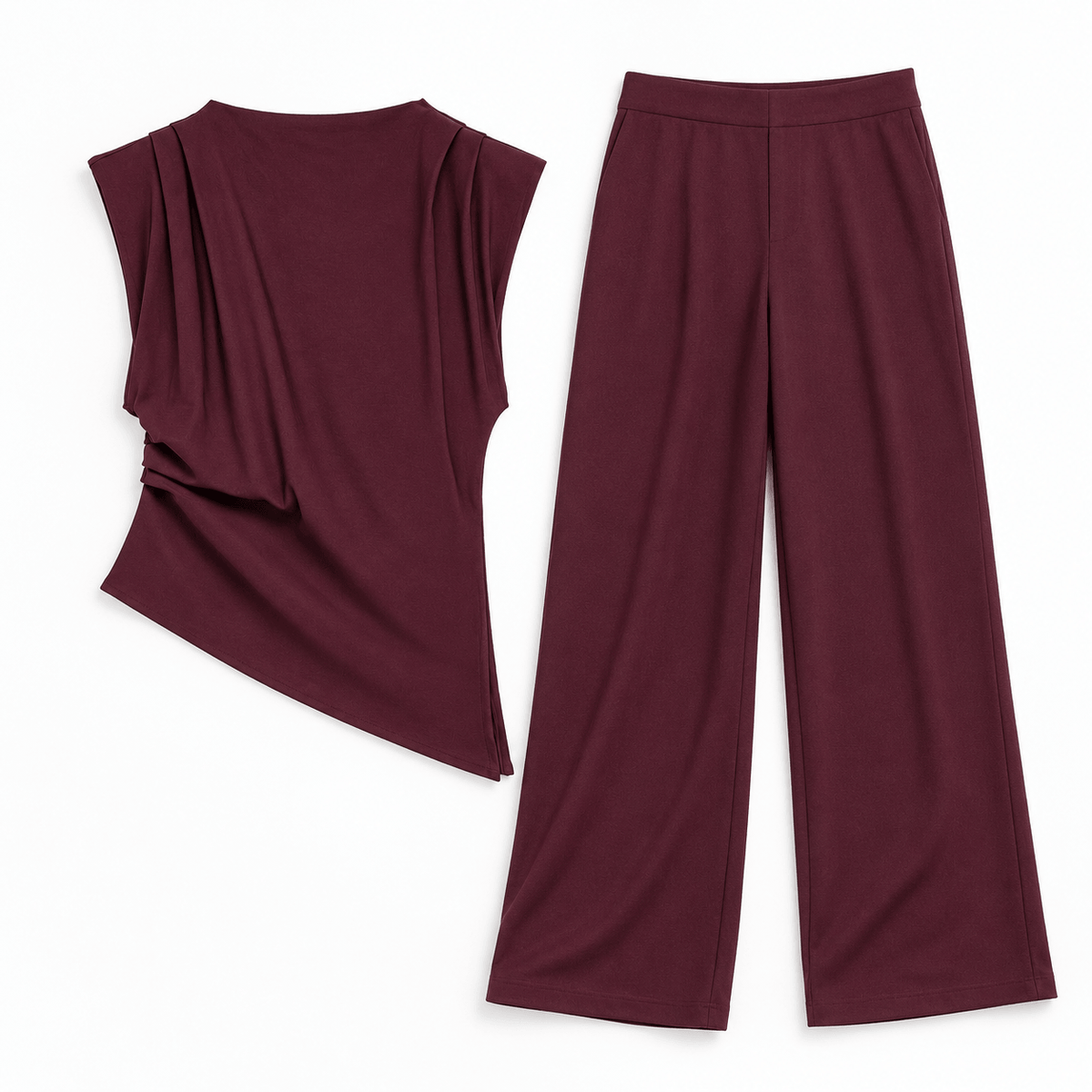 Women's Elara Sculpted Drape Sleeveless Top