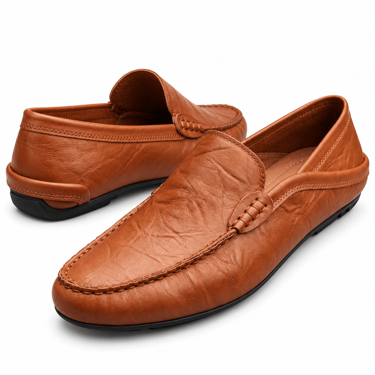 Men's Alessio Woven Leather Resort Loafers