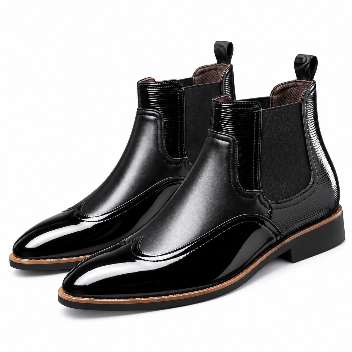 Men's Callan Sleek Leather-Look Chelsea Boots