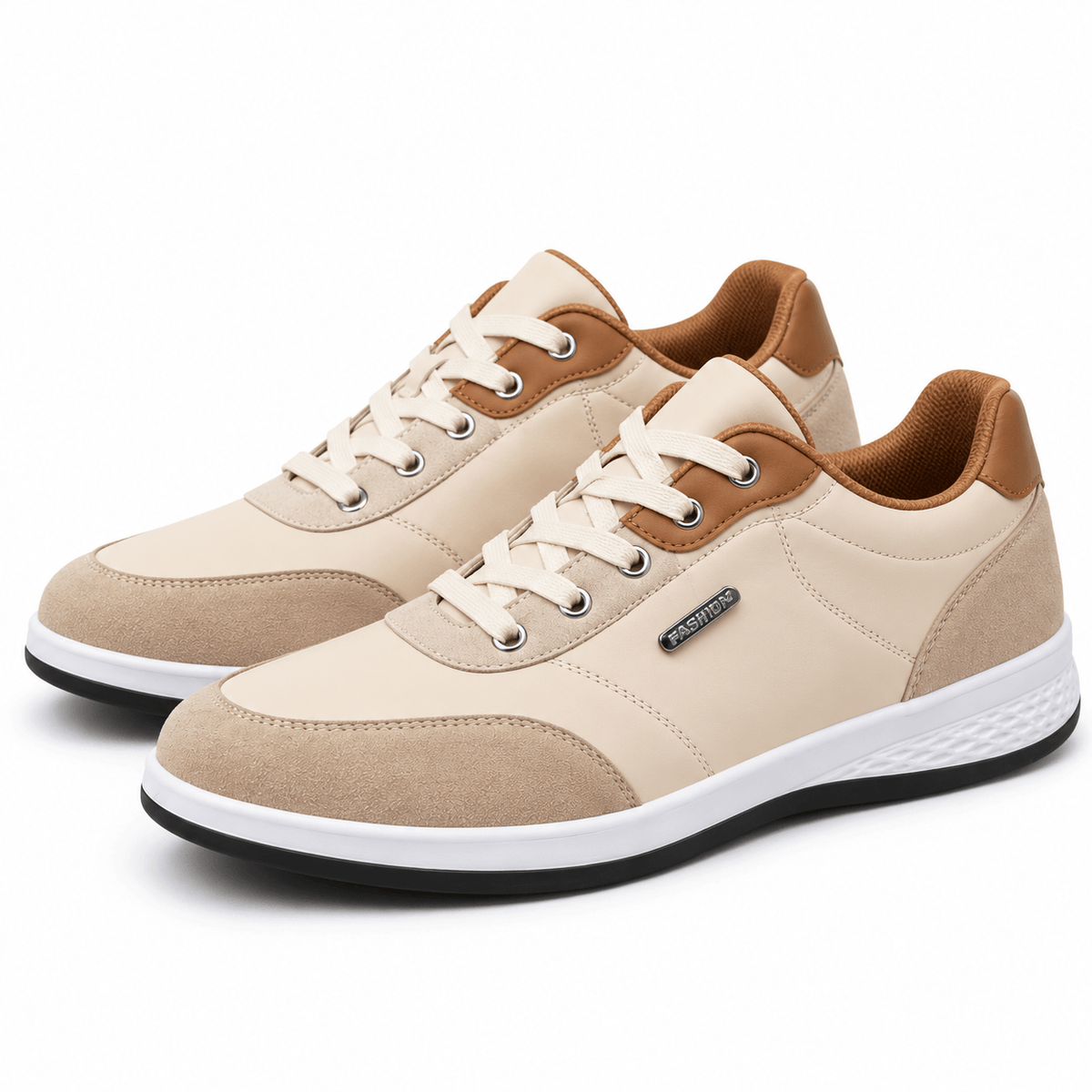 Men's Dominic Contrast Panel Low-Top Trainers