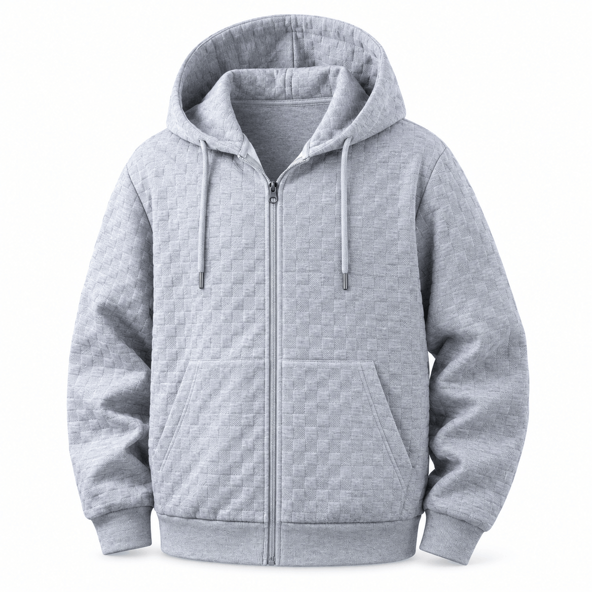 Men's Kellan Textured Grid Zip Hoodie