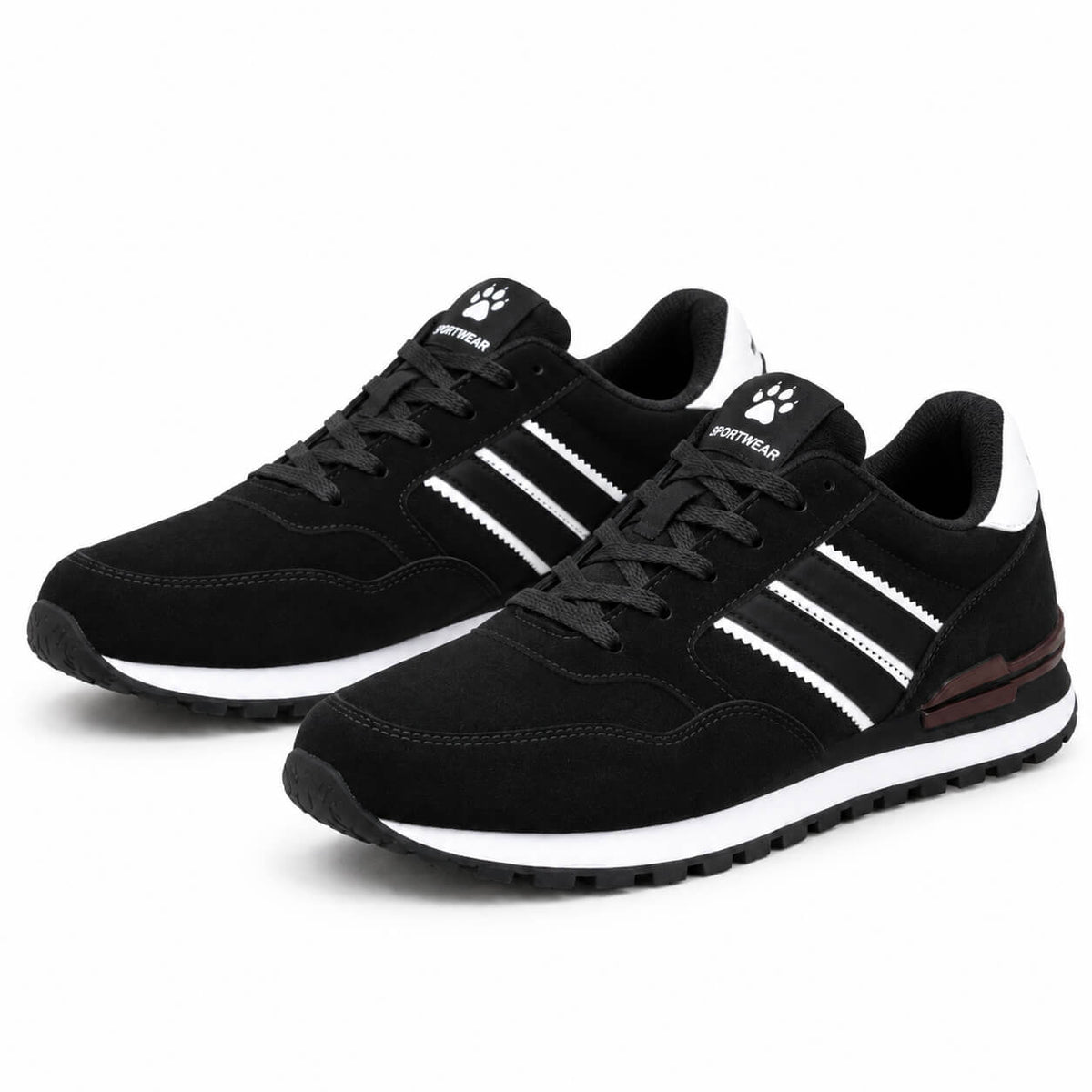 Men's Luca Suede-Look Stripe Trainers