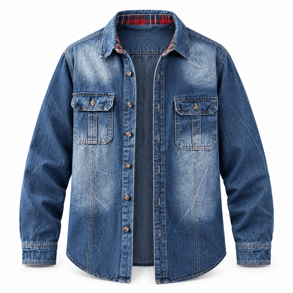 Men's Callum Heritage Plaid Denim Overshirt