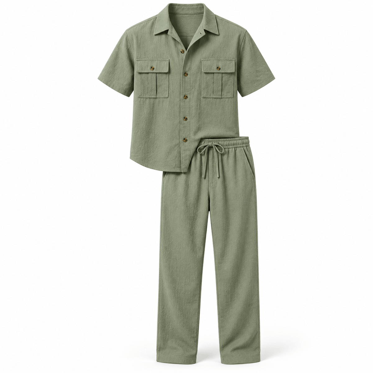 Men's Matteo Relaxed Linen-Style Trouser Set