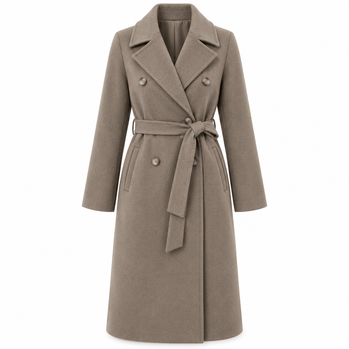 Women's Vivienne Belted Double-Breasted Longline Coat