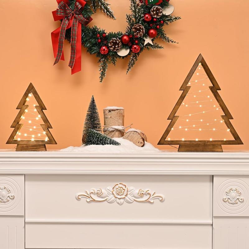 MerryGlow™ Trees - Wooden Lighted Christmas Trees