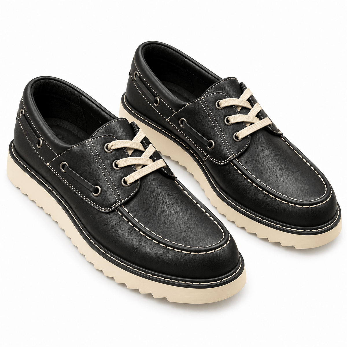 Men's Corwin Retro Moc-Toe Lace-Up Boat Shoes