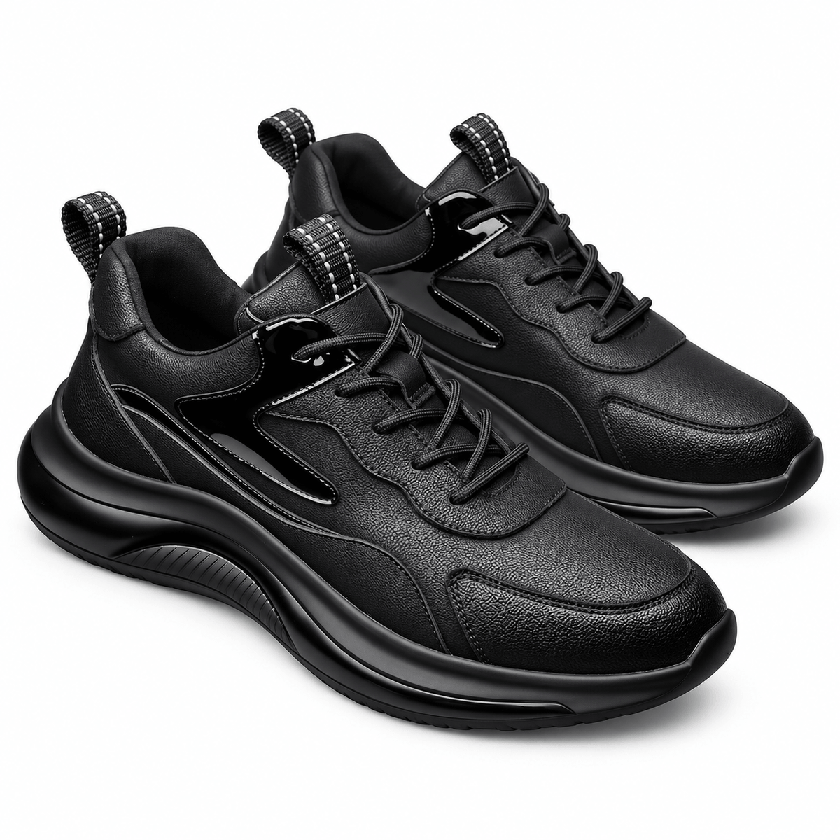 Men's Maddox Leather-Look Chunky Lace-Up Trainers