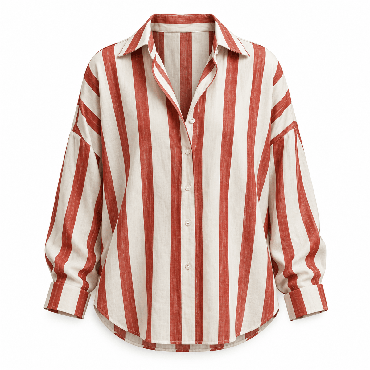 Women's Marcella Vertical-Stripe Linen-Style Shirt