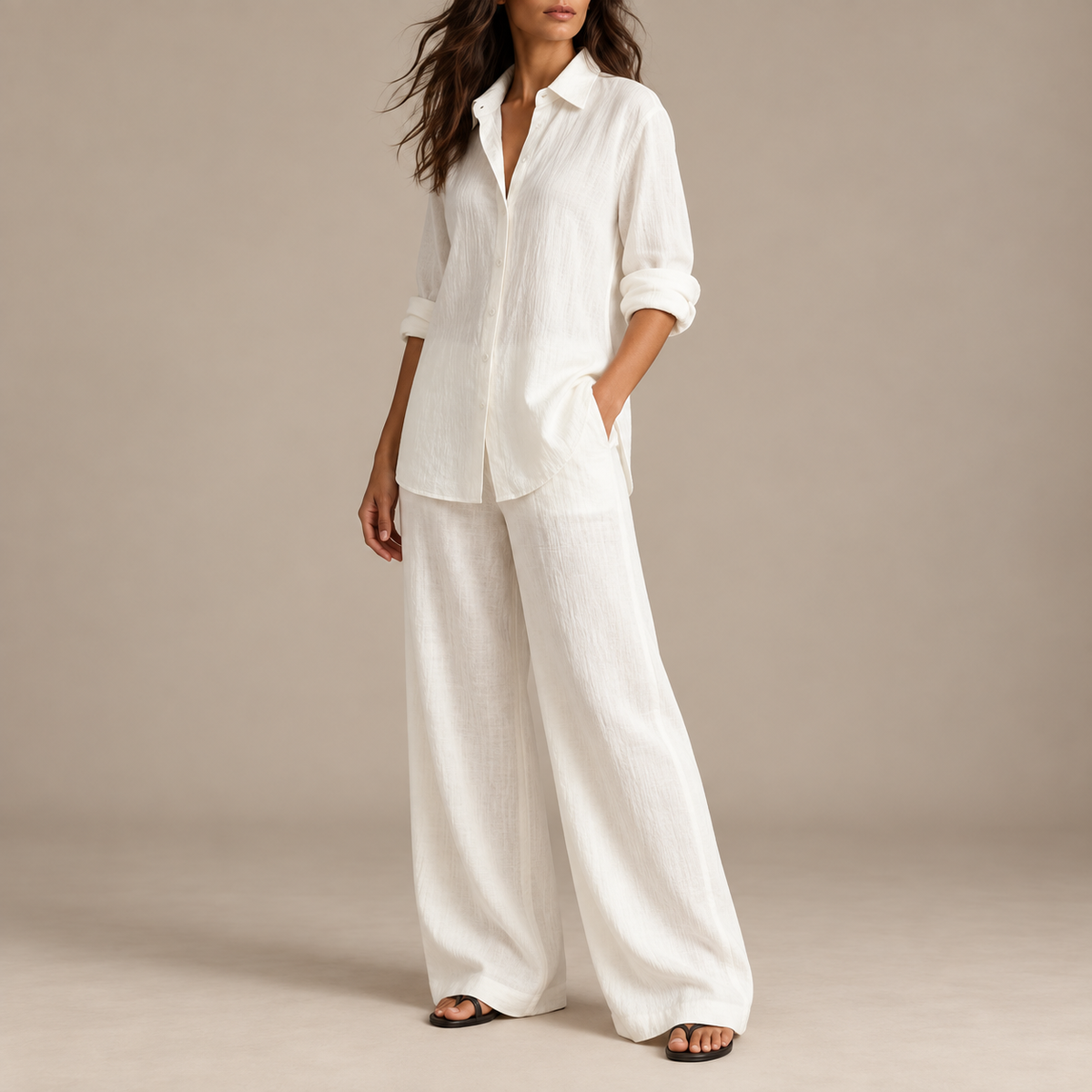 Women's Celeste Breezy Longline Shirt & Trouser Set