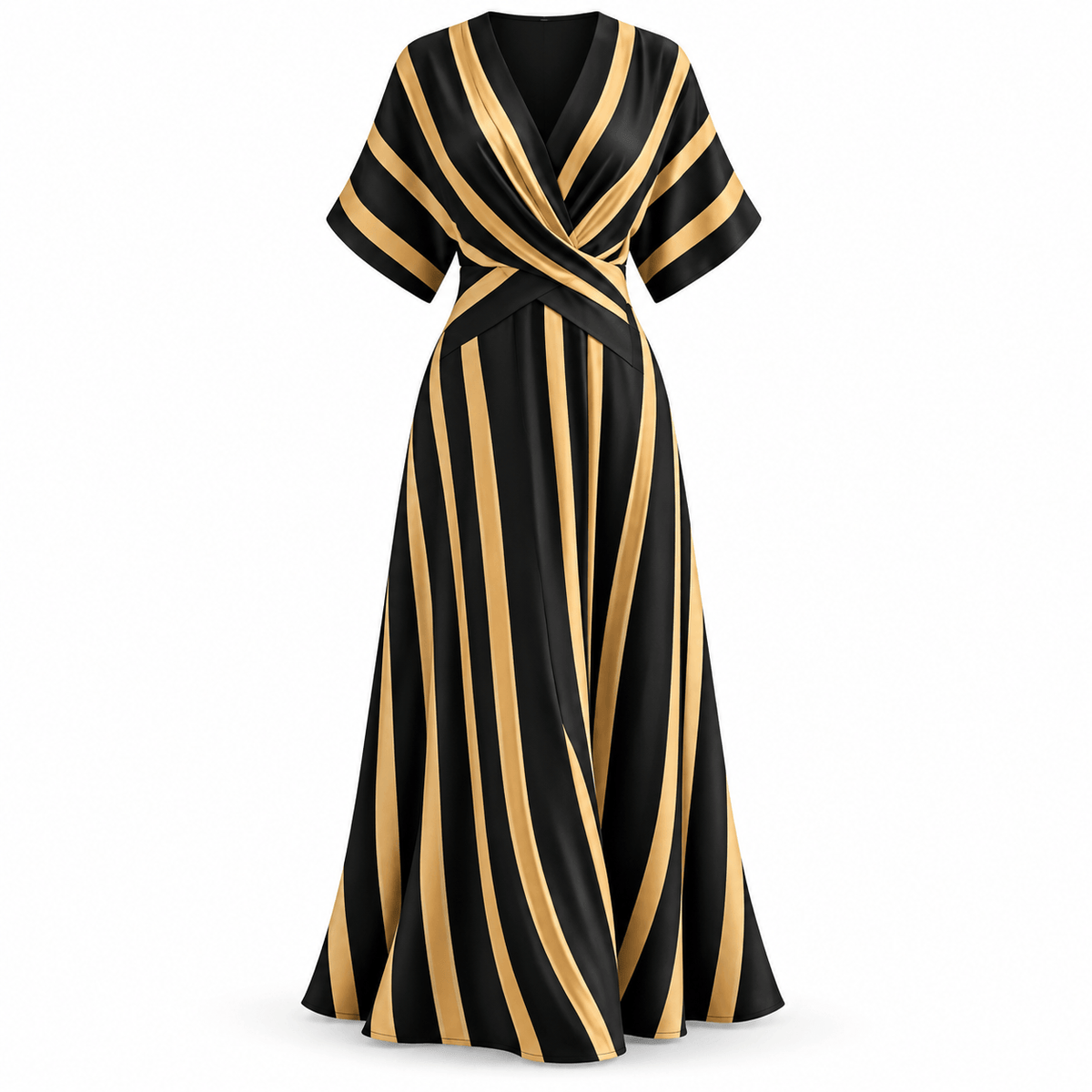 Women's Elodie Coastal Stripe Wrap Maxi Dress