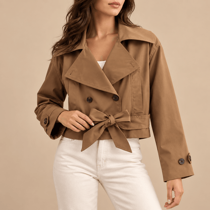 Women's Marielle Belted Cropped Trench Jacket