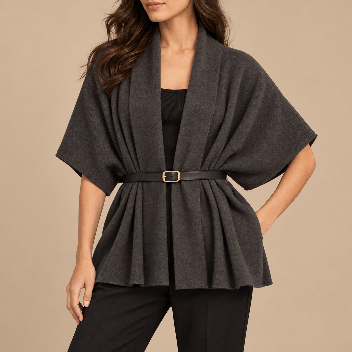 Women's Elowen Belted Draped Knit Cardigan