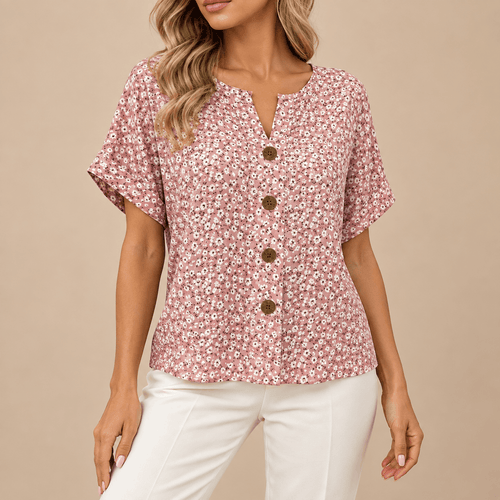Women's Rosalie Meadow-Print Summer Blouse