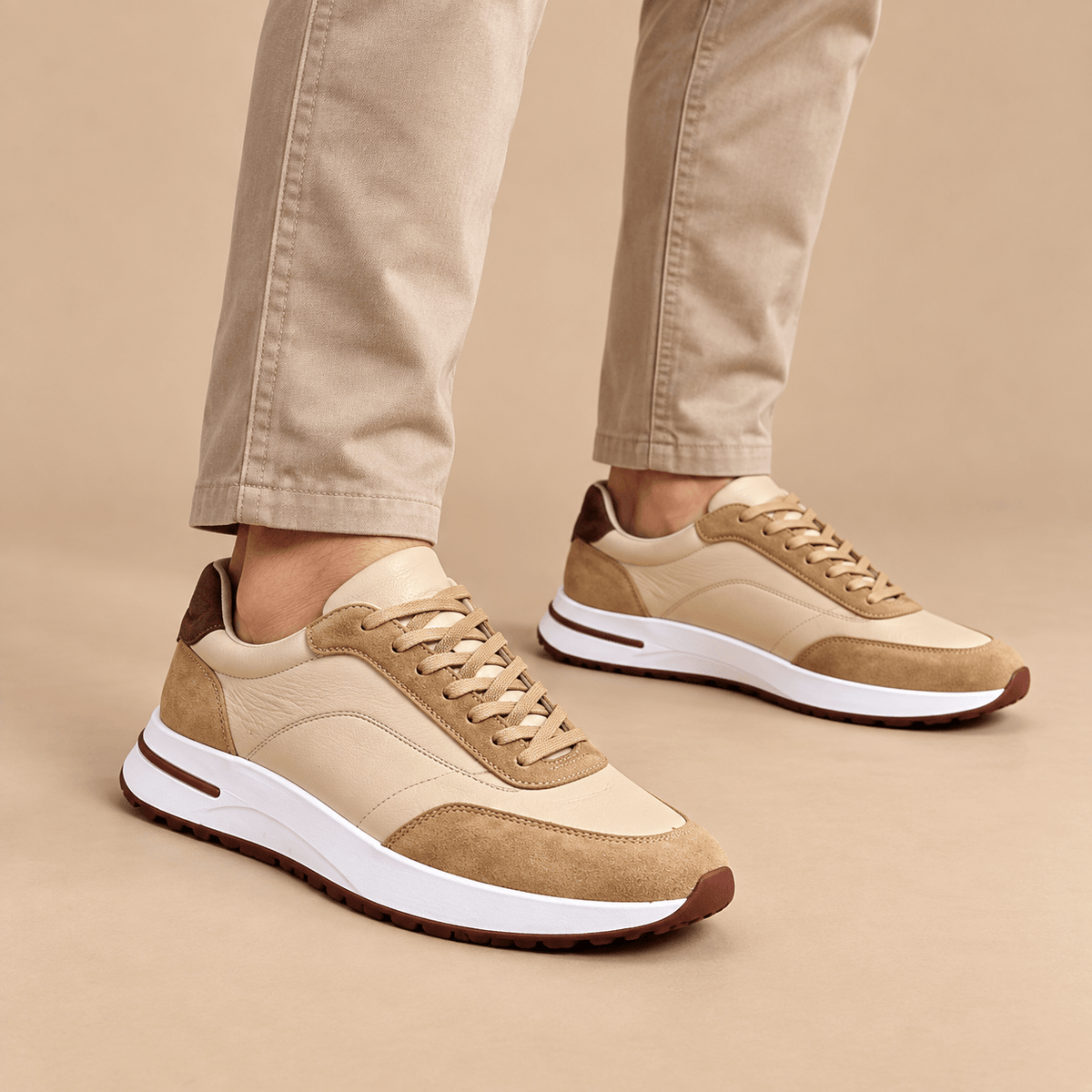 Men's Aurelius Heritage Calfskin Panel Trainers
