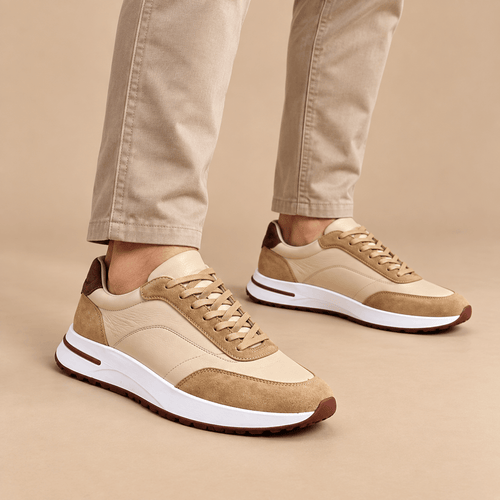 Men's Aurelius Heritage Calfskin Panel Trainers