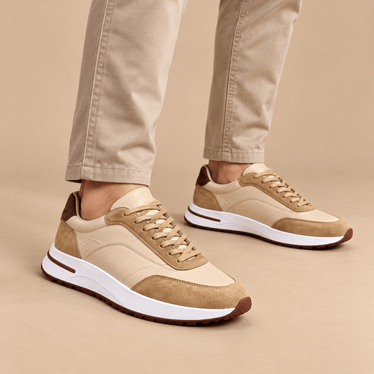 Men's Aurelius Heritage Calfskin Panel Trainers