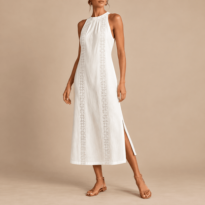 Women's Elara Tonal Lace-Panel Summer Dress