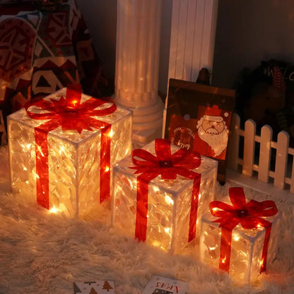 GlowGift™ – 3-Pack LED Christmas Gift Boxes