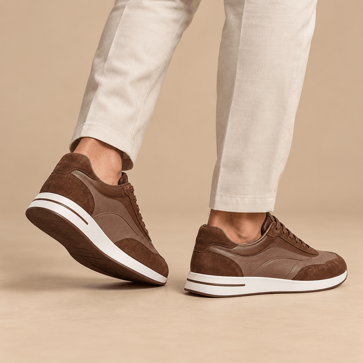 Men's Aurelius Heritage Calfskin Panel Trainers