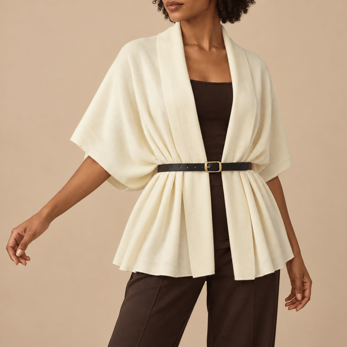 Women's Elowen Belted Draped Knit Cardigan