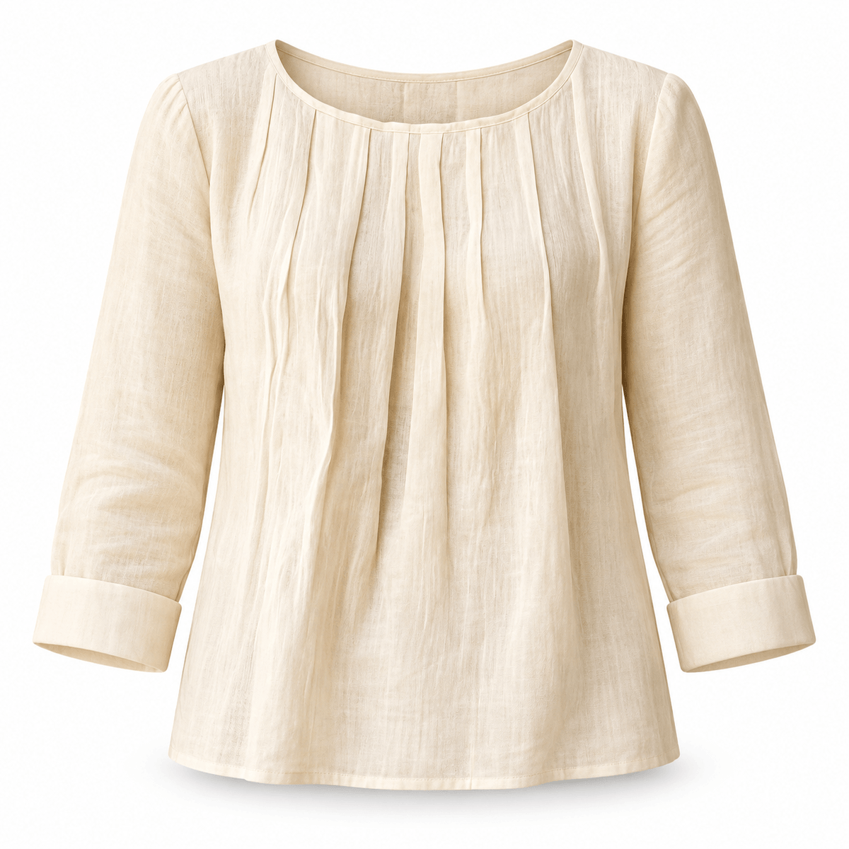 Women's Celestine Pleated Linen-Style Blouse