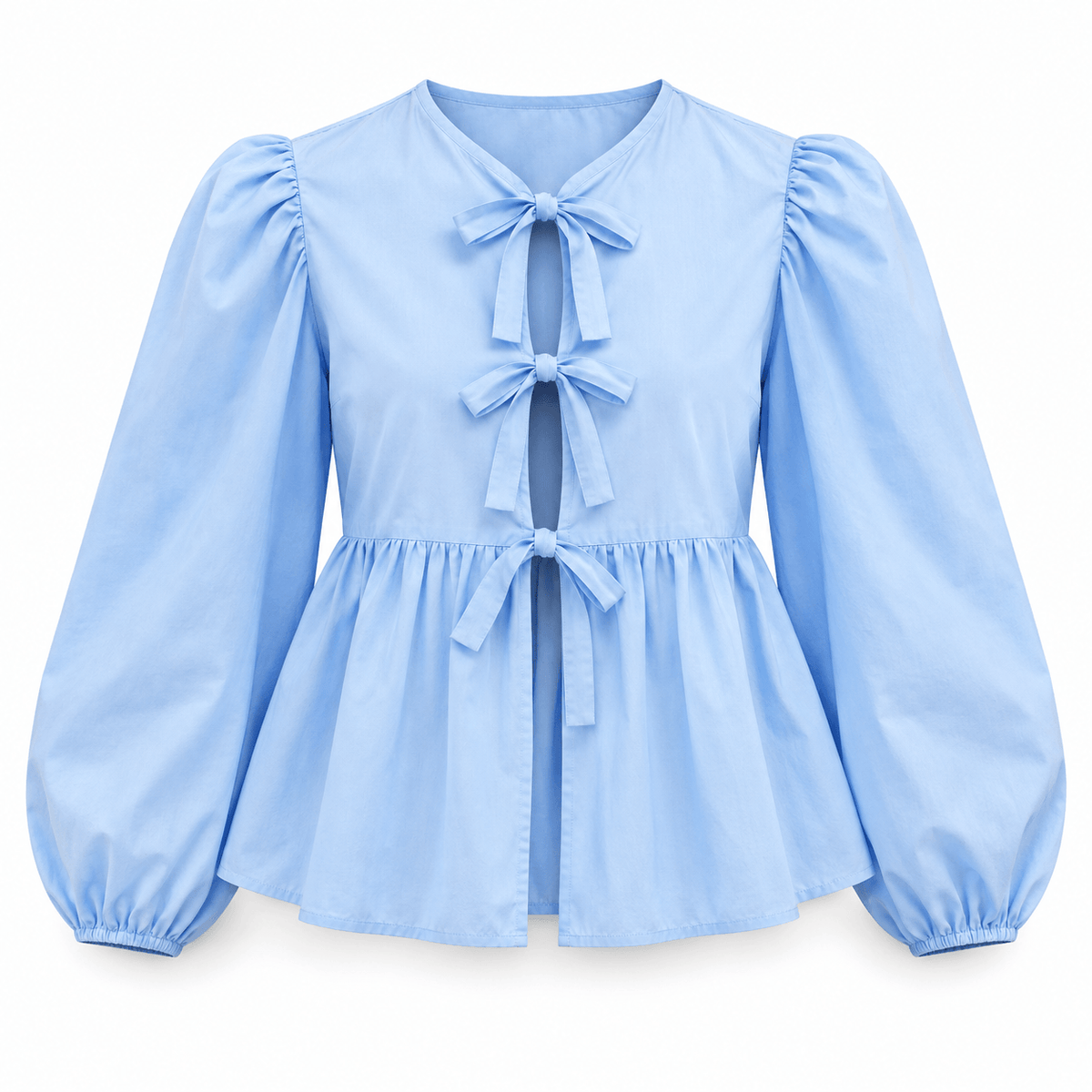 Women's Elodie Bow-Tie Peplum Blouse