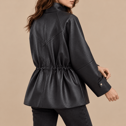 Women's Seraphine Cinched-Waist Leather-Look Jacket