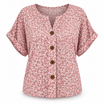 Women's Rosalie Meadow-Print Summer Blouse