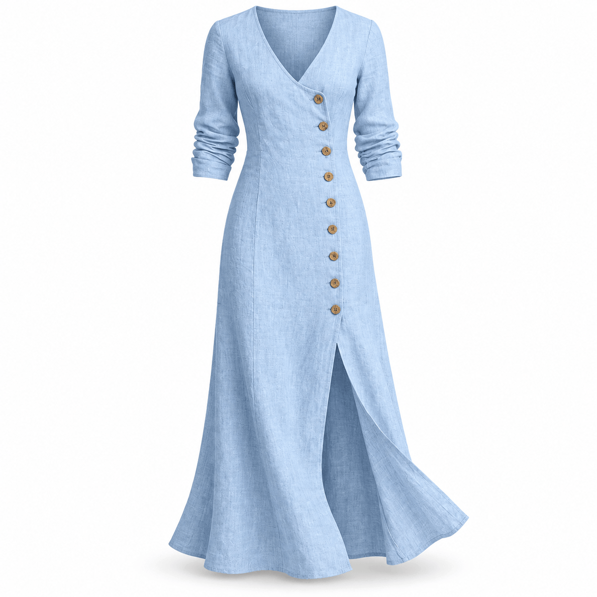 Women's Marielle Button-Detail Linen-Blend Maxi Dress