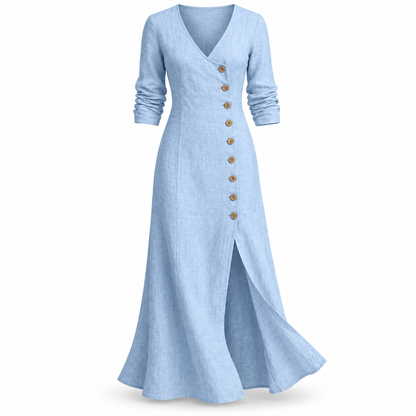 Women's Marielle Button-Detail Linen-Blend Maxi Dress