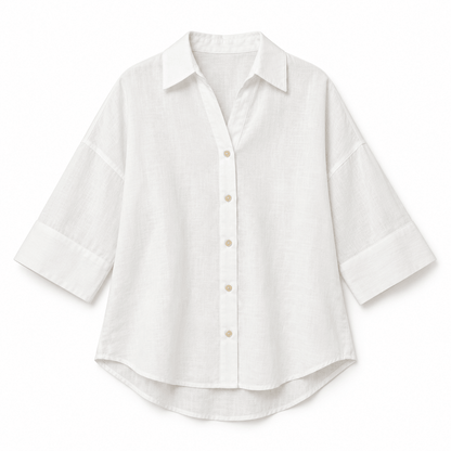Women's Amelie Relaxed Drop-Shoulder Button Shirt