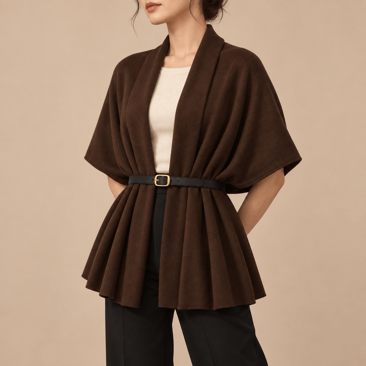 Women's Elowen Belted Draped Knit Cardigan