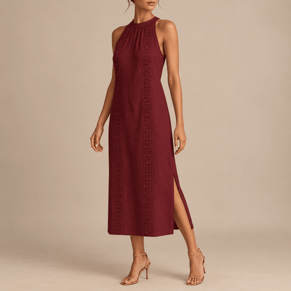Women's Elara Tonal Lace-Panel Summer Dress