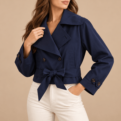 Women's Marielle Belted Cropped Trench Jacket