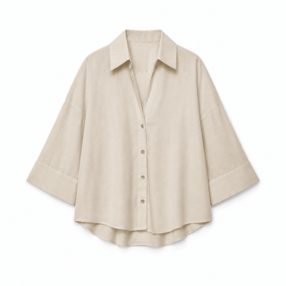 Women's Amelie Relaxed Drop-Shoulder Button Shirt