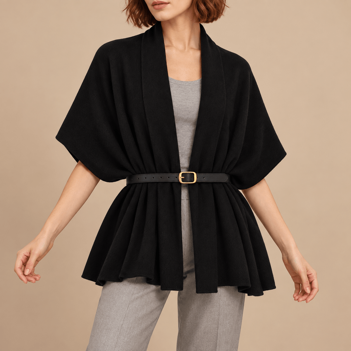 Women's Elowen Belted Draped Knit Cardigan