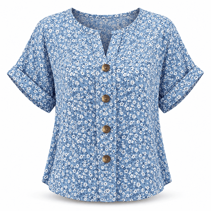 Women's Rosalie Meadow-Print Summer Blouse