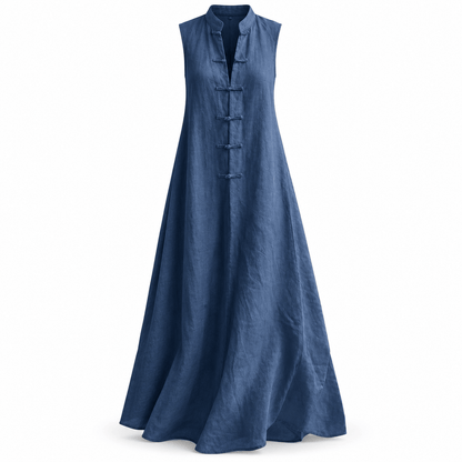 Women's Linnea Eastern-Inspired Linen-Style Maxi Dress