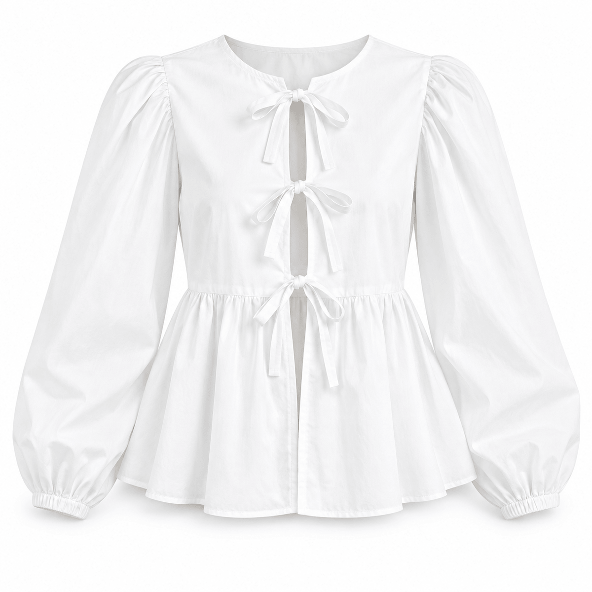 Women's Elodie Bow-Tie Peplum Blouse
