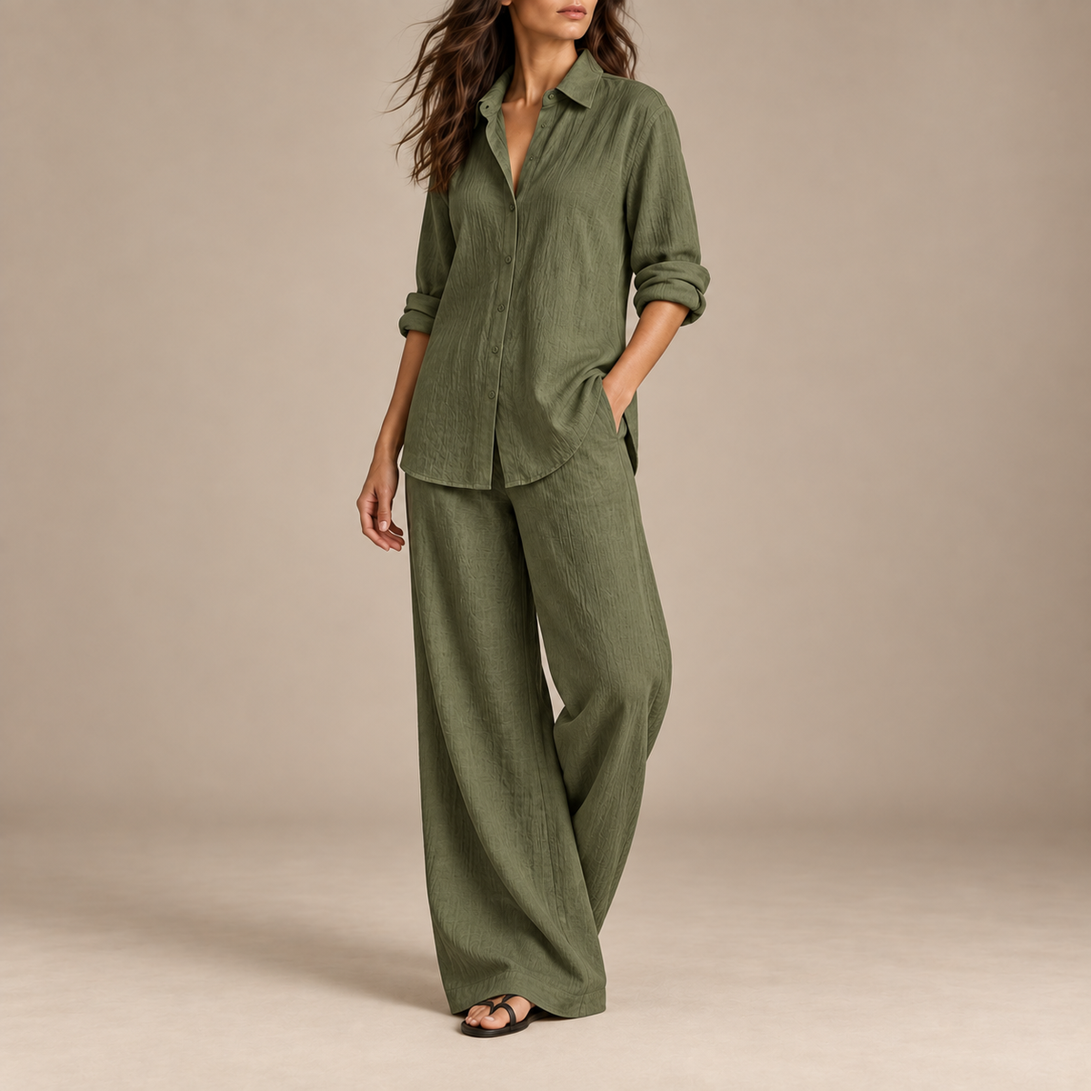 Women's Celeste Breezy Longline Shirt & Trouser Set