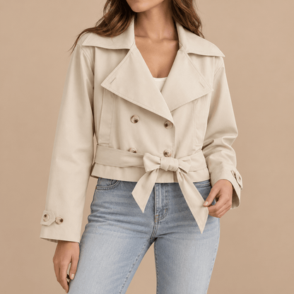 Women's Marielle Belted Cropped Trench Jacket