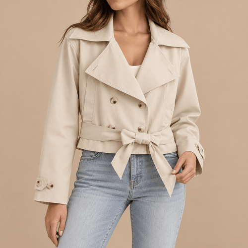 Women's Marielle Belted Cropped Trench Jacket