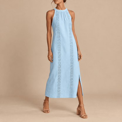 Women's Elara Tonal Lace-Panel Summer Dress