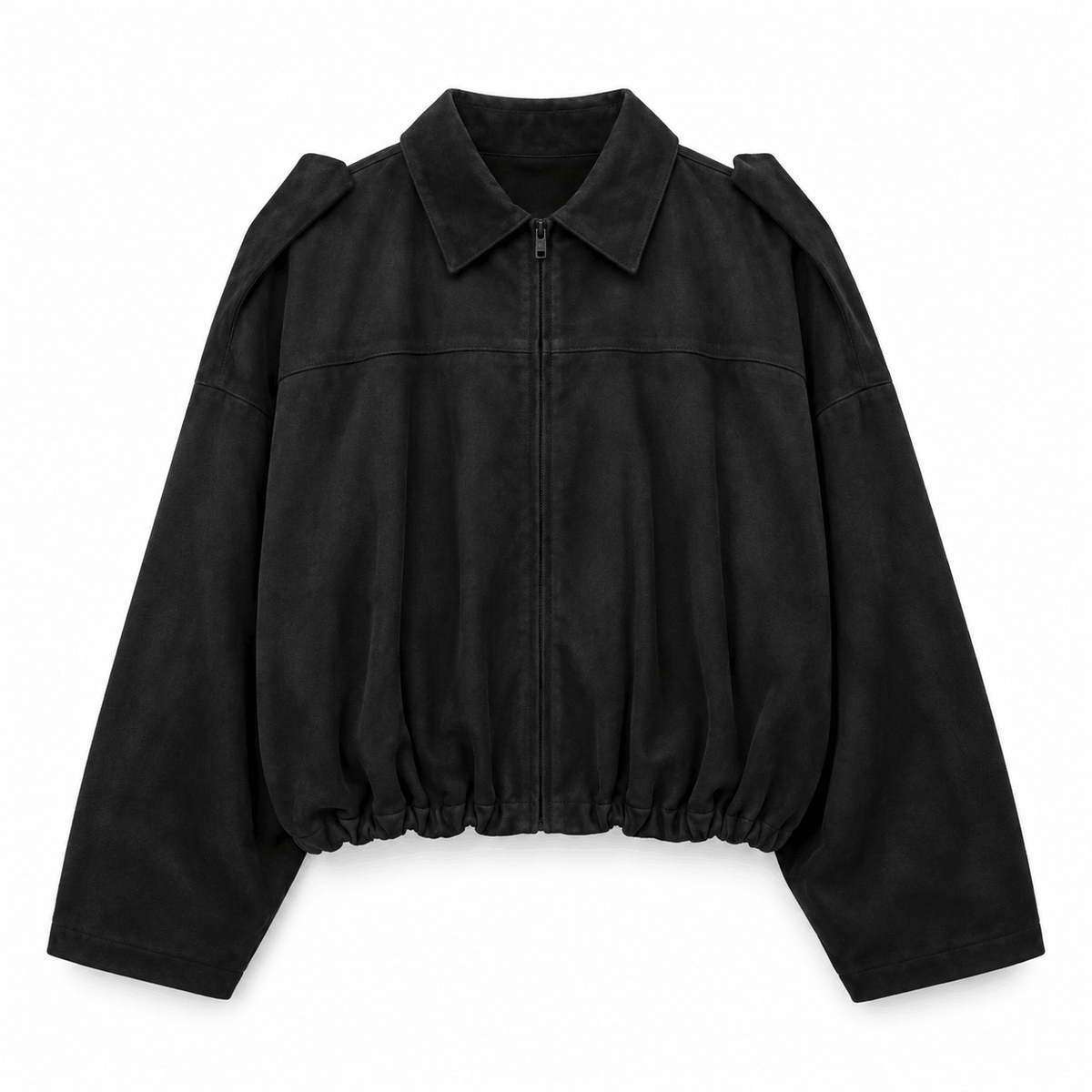 Women's Marcella Suede-Style Draped Bomber Jacket