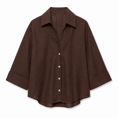 Women's Amelie Relaxed Drop-Shoulder Button Shirt