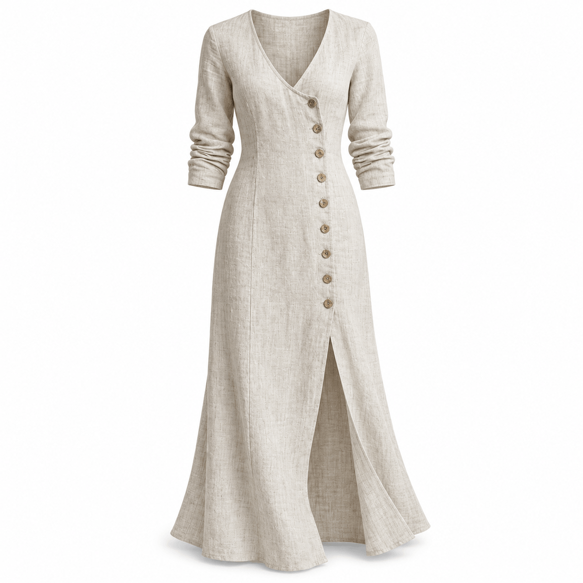 Women's Marielle Button-Detail Linen-Blend Maxi Dress