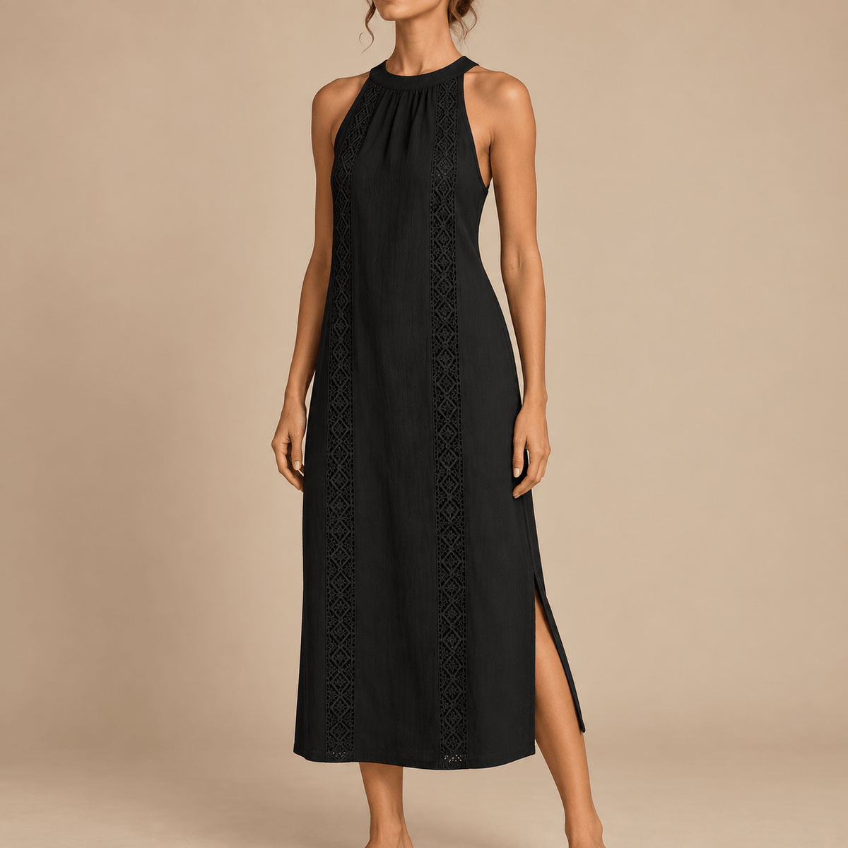 Women's Elara Tonal Lace-Panel Summer Dress
